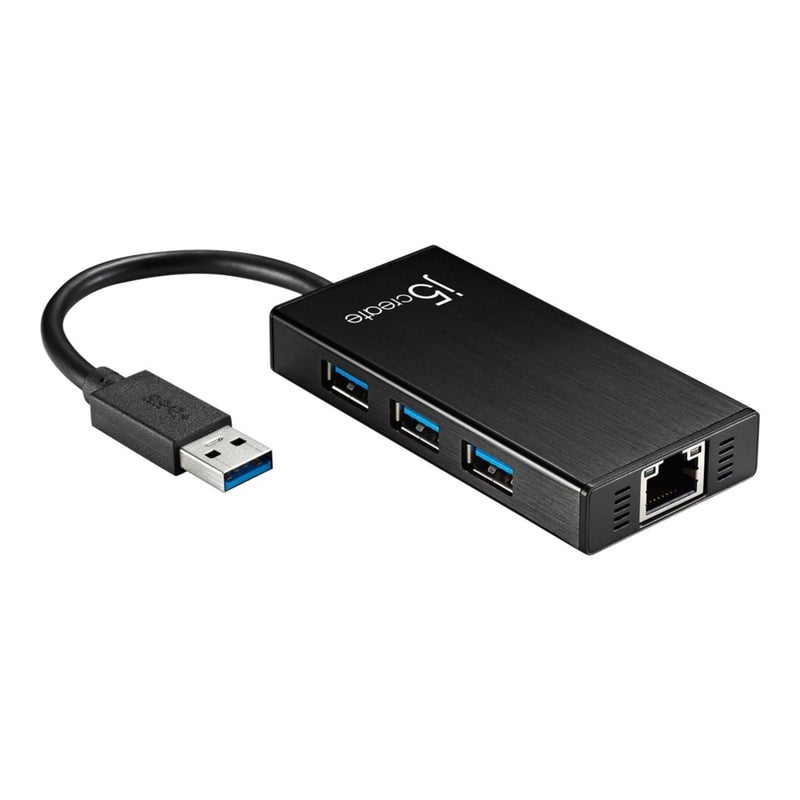 j5create USB 3.0 Multi-Adapter Hub- 3X USB 3.0 SuperSpeed Ports, Gigabit RJ45 Ethernet, Compatible with Windows and MacOS - Image 4